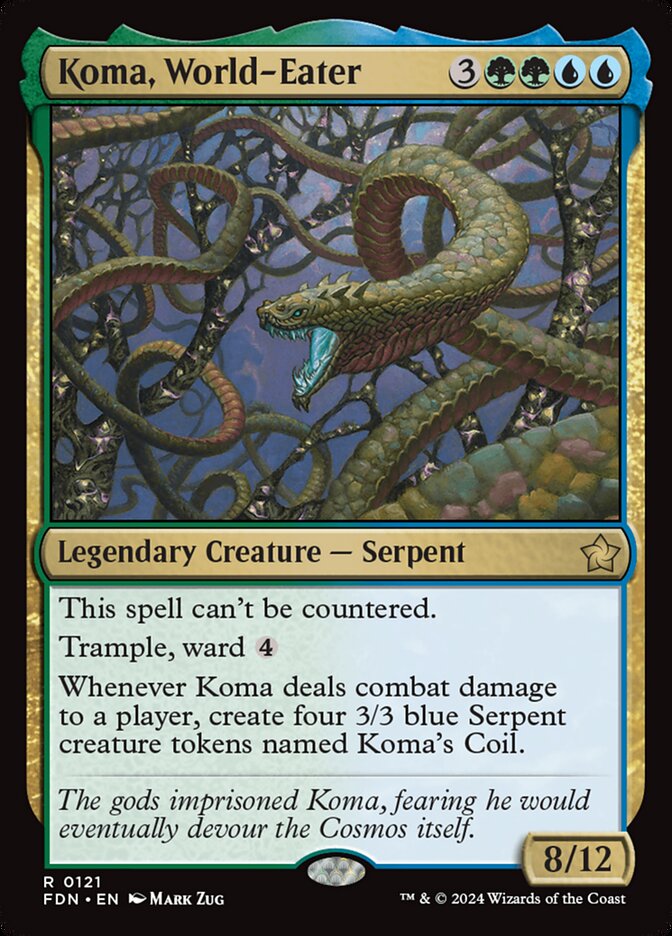 MTG Card Title: Koma, World-Eater FDN/121