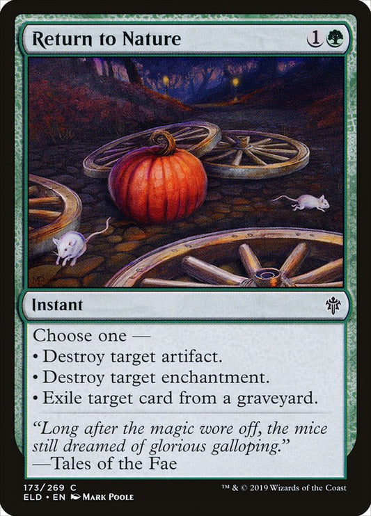 MTG Card Title: Return to Nature ELD/173