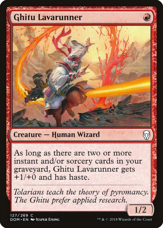 MTG Card Title: Ghitu Lavarunner DOM/127