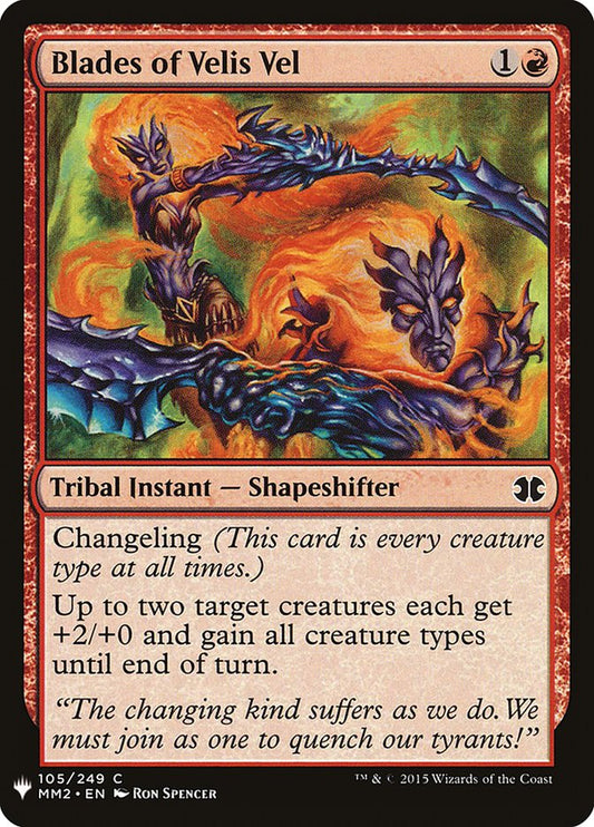 MTG Card Title: Blades of Velis Vel PLST/MM2-105