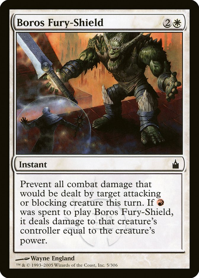 MTG Card Title: Boros Fury-Shield RAV/5