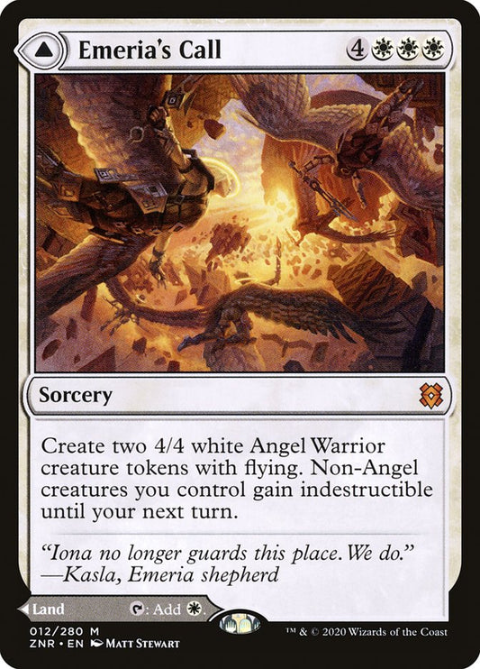 MTG Card Title: Emeria's Call // Emeria, Shattered Skyclave ZNR/12