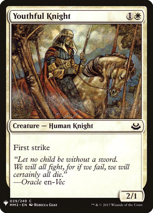 MTG Card Title: Youthful Knight PLST/MM3-29