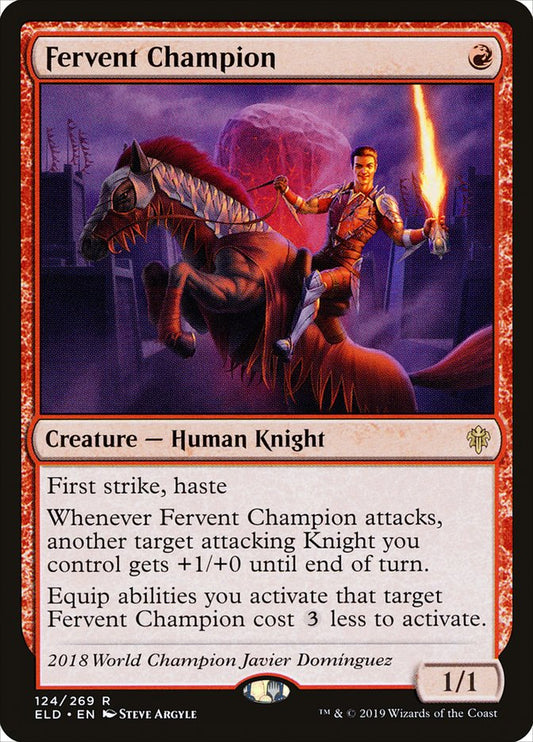 MTG Card Title: Fervent Champion ELD/124
