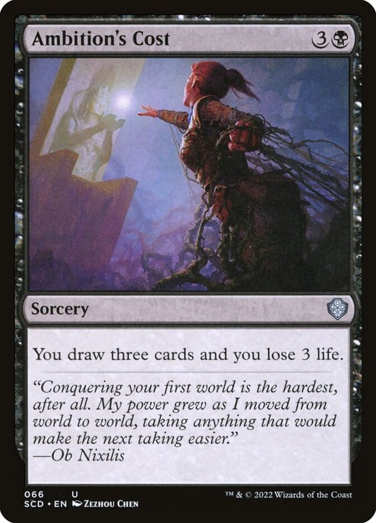 MTG Card Title: Ambition's Cost SCD/66