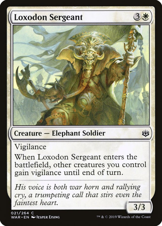 MTG Card Title: Loxodon Sergeant WAR/21