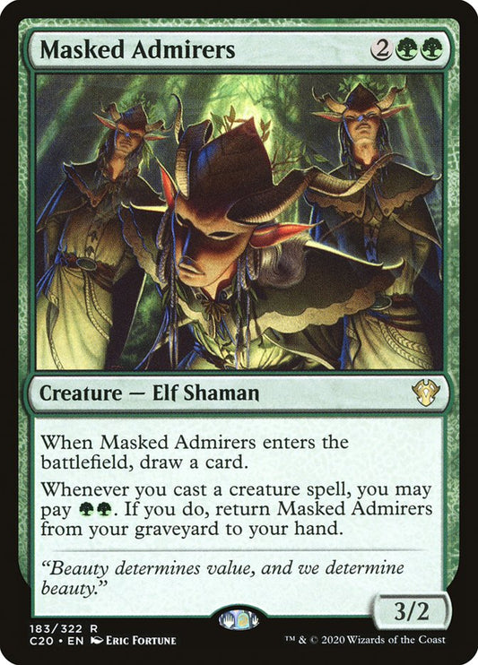 MTG Card Title: Masked Admirers C20/183