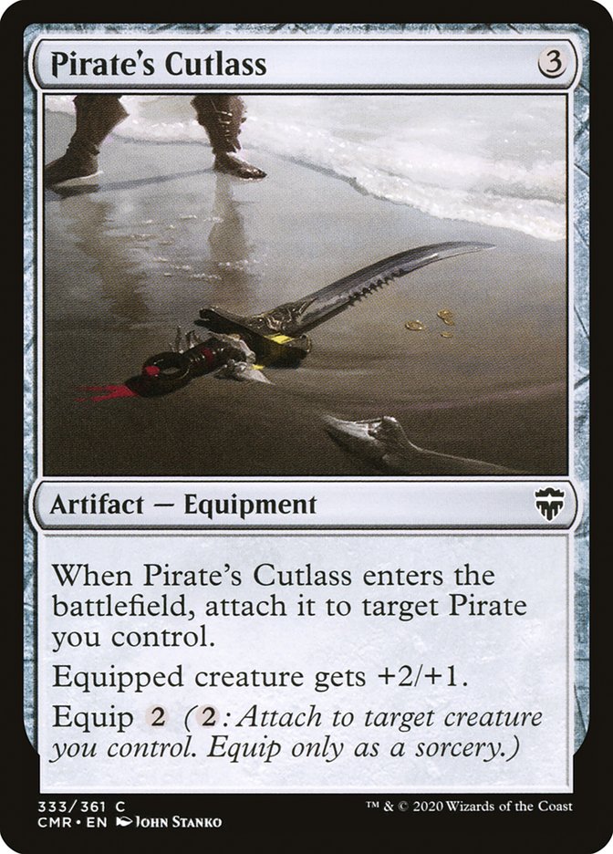 MTG Card Title: Pirate's Cutlass CMR/333