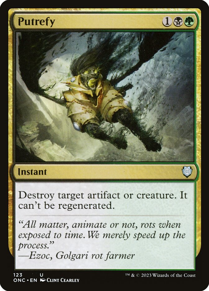 MTG Card Title: Putrefy ONC/123
