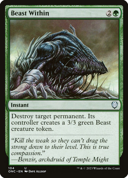 MTG Card Title: Beast Within ONC/104