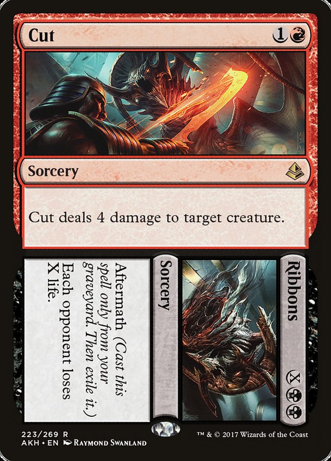 MTG Card Title: Cut // Ribbons AKH/223