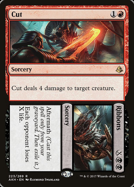 MTG Card Title: Cut // Ribbons AKH/223