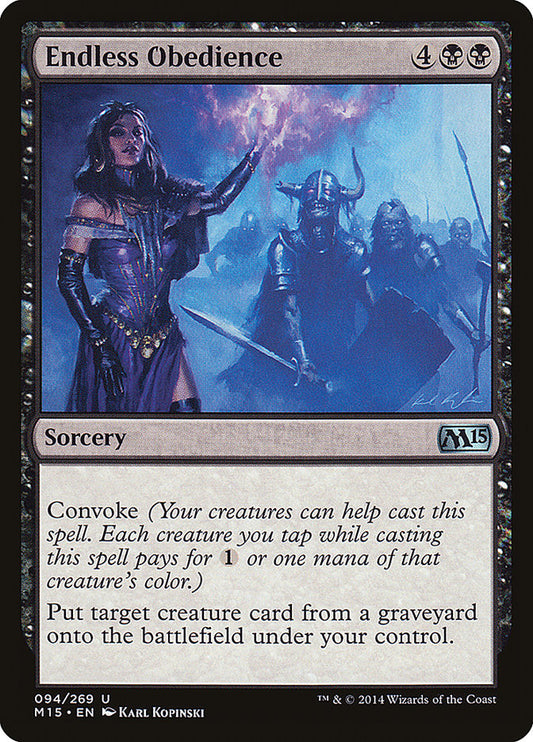 MTG Card Title: Endless Obedience M15/94