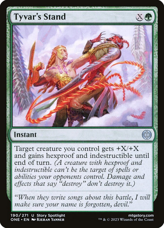 MTG Card Title: Tyvar's Stand ONE/190