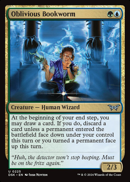 MTG Card Title: Oblivious Bookworm DSK/225