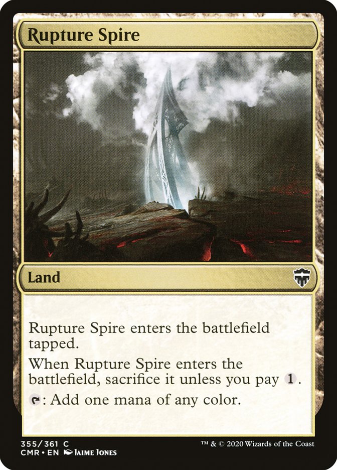 MTG Card Title: Rupture Spire CMR/355