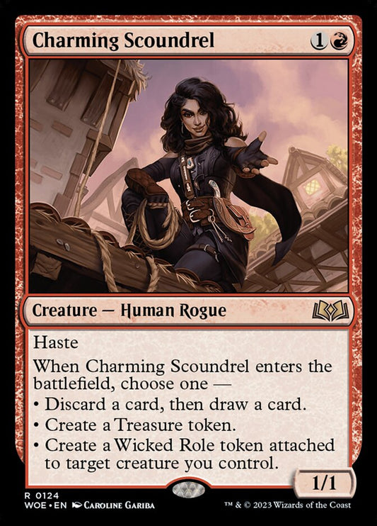 MTG Card Title: Charming Scoundrel WOE/124