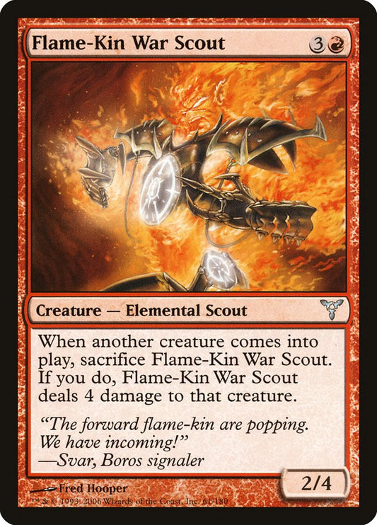 MTG Card Title: Flame-Kin War Scout DIS/61