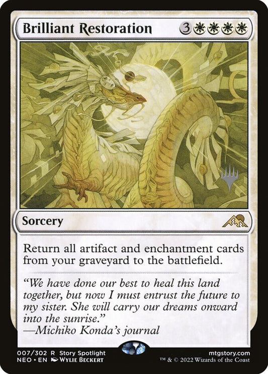 MTG Card Title: Brilliant Restoration PNEO/7p