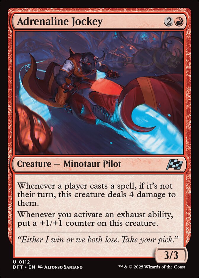 MTG Card Title: Adrenaline Jockey DFT/112