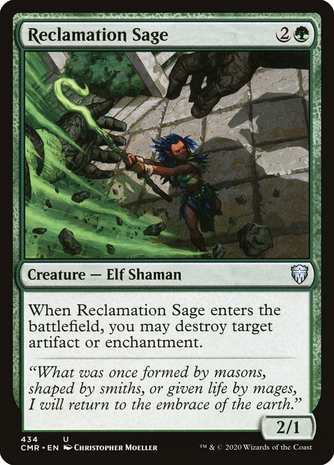 MTG Card Title: Reclamation Sage CMR/434