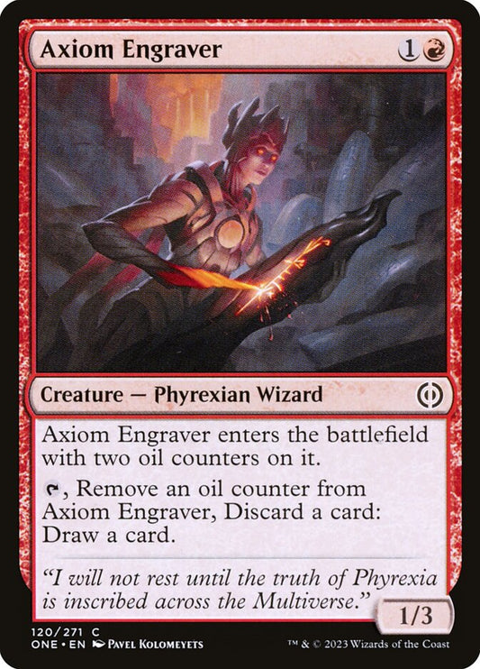 MTG Card Title: Axiom Engraver ONE/120