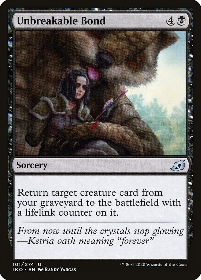 MTG Card Title: Unbreakable Bond IKO/101