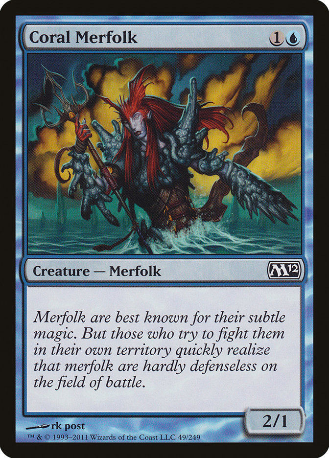 MTG Card Title: Coral Merfolk M12/49