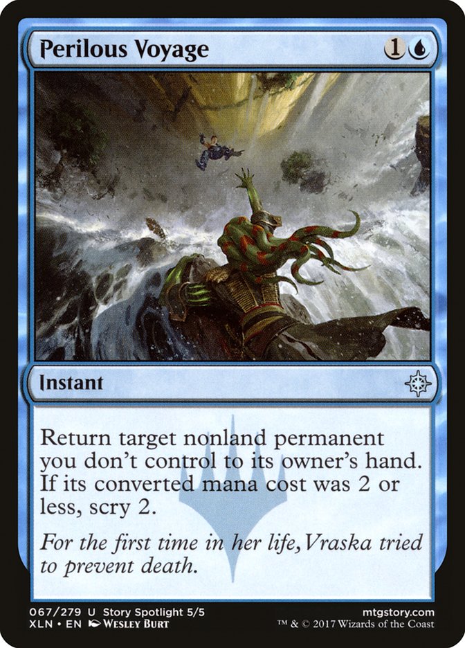 MTG Card Title: Perilous Voyage XLN/67