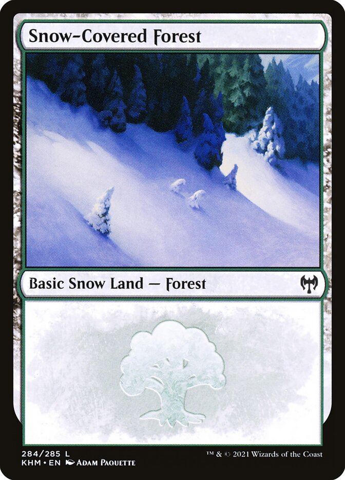 MTG Card Title: Snow-Covered Forest KHM/284