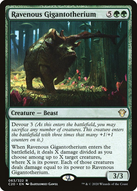 MTG Card Title: Ravenous Gigantotherium C20/63