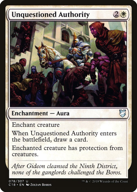 MTG Card Title: Unquestioned Authority C18/78