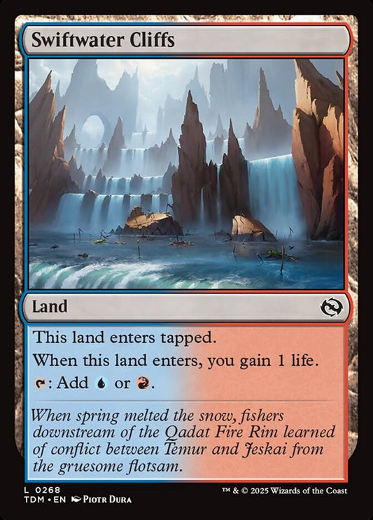 MTG Card Title: Swiftwater Cliffs TDM/268