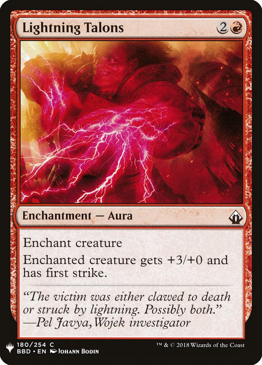 MTG Card Title: Lightning Talons PLST/BBD-180
