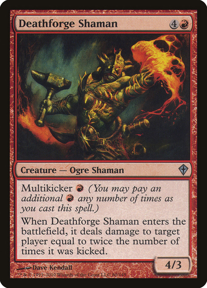 MTG Card Title: Deathforge Shaman WWK/80