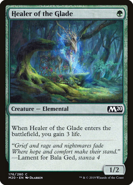 MTG Card Title: Healer of the Glade M20/176