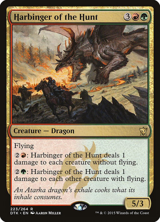 MTG Card Title: Harbinger of the Hunt DTK/223