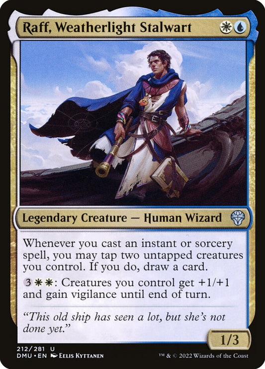 MTG Card Title: Raff, Weatherlight Stalwart DMU/212