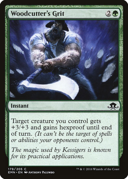 MTG Card Title: Woodcutter's Grit EMN/179