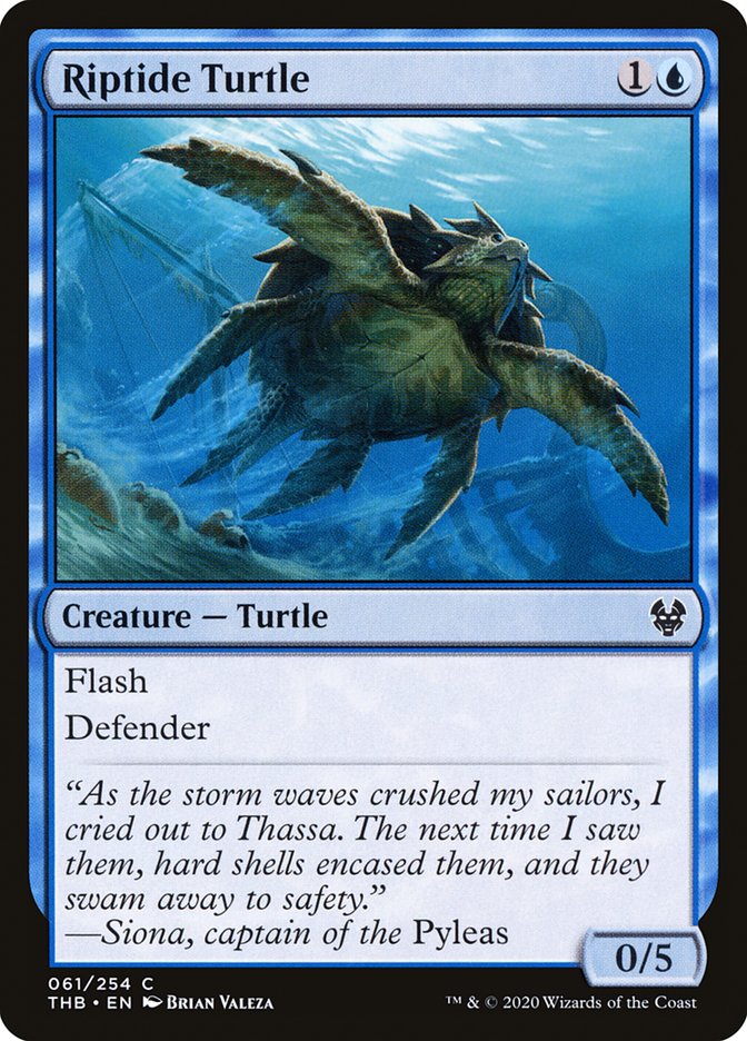 MTG Card Title: Riptide Turtle THB/61