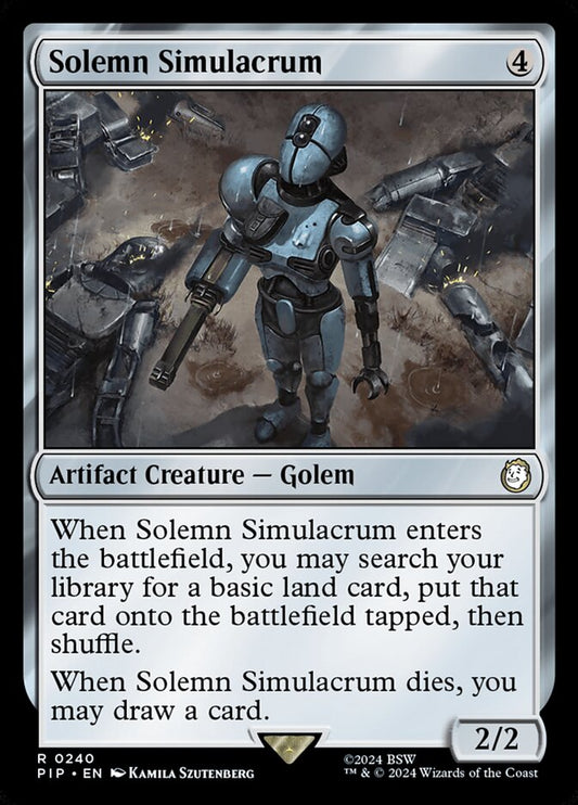 MTG Card Title: Solemn Simulacrum PIP/240