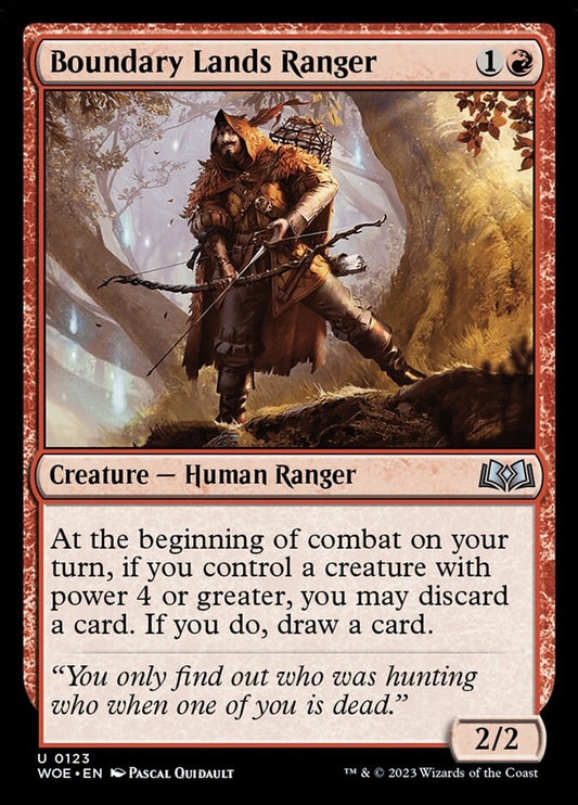 MTG Card Title: Boundary Lands Ranger WOE/123