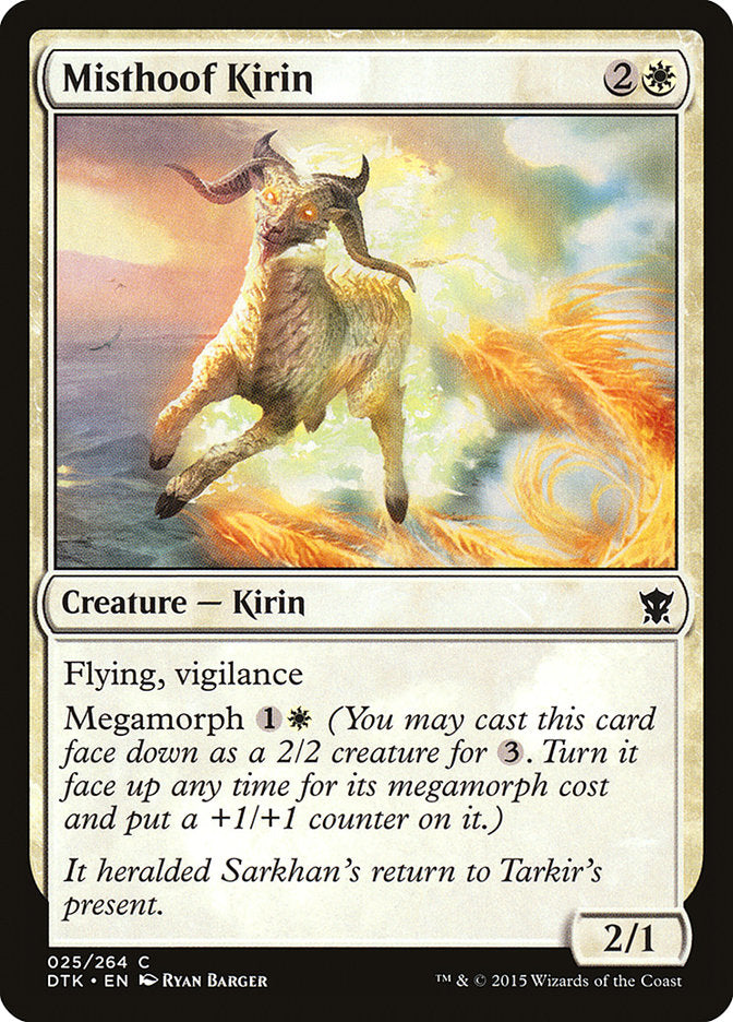 MTG Card Title: Misthoof Kirin DTK/25