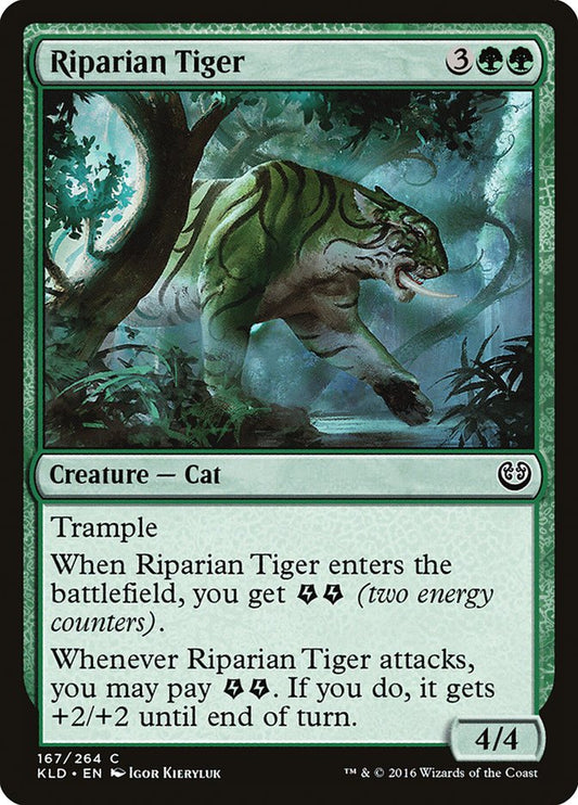 MTG Card Title: Riparian Tiger KLD/167