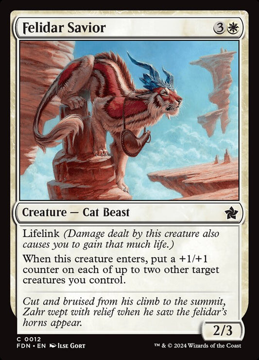 MTG Card Title: Felidar Savior FDN/12