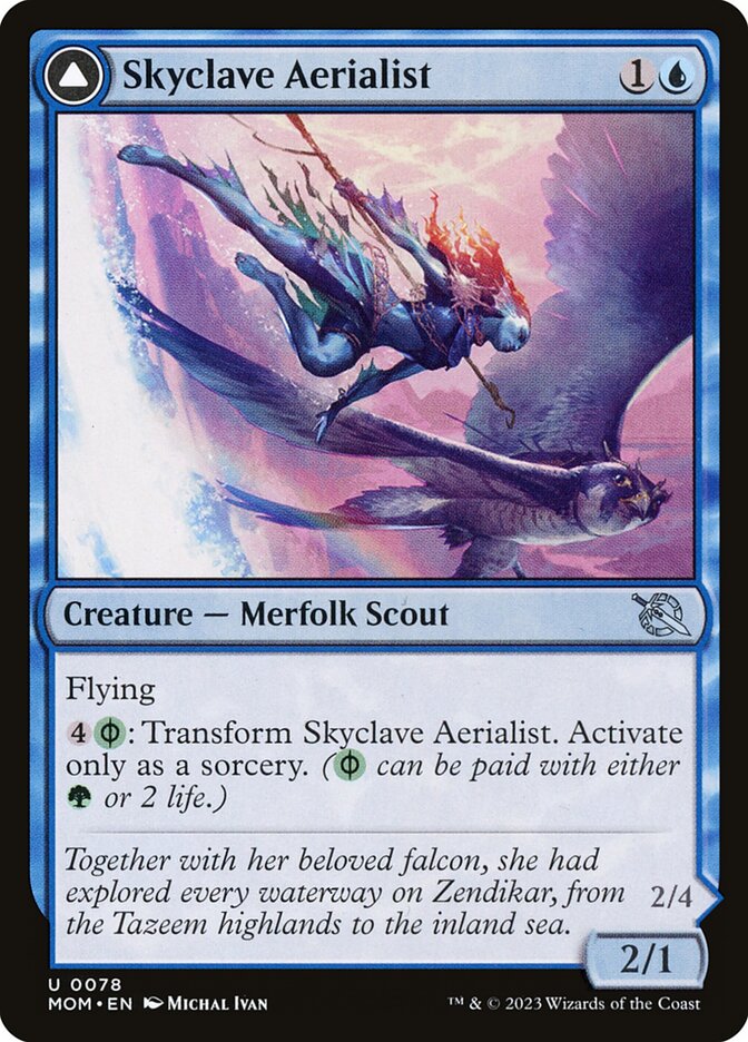 MTG Card Title: Skyclave Aerialist // Skyclave Invader MOM/78