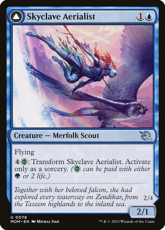 MTG Card Title: Skyclave Aerialist // Skyclave Invader MOM/78