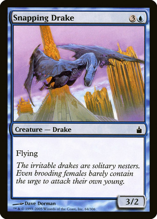 MTG Card Title: Snapping Drake RAV/64