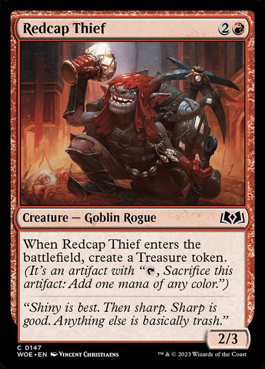 MTG Card Title: Redcap Thief WOE/147