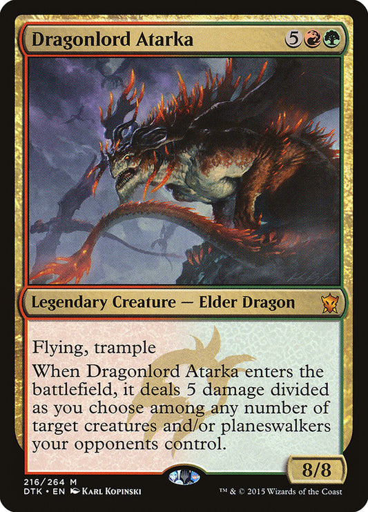 MTG Card Title: Dragonlord Atarka DTK/216
